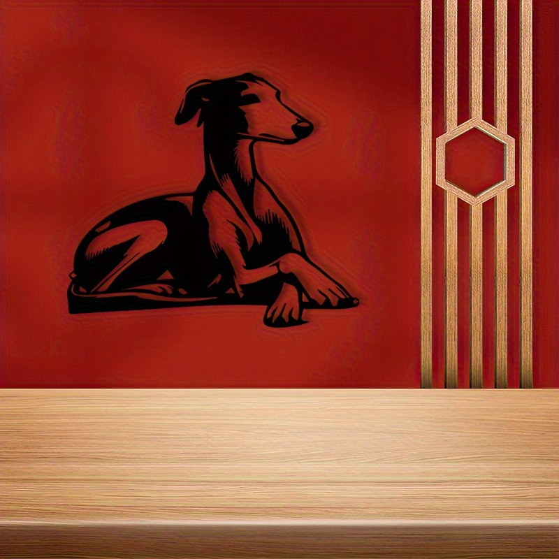Modern Iron Dog Wall Sculpture - Home Decor Garden Ideas avaliação e preço