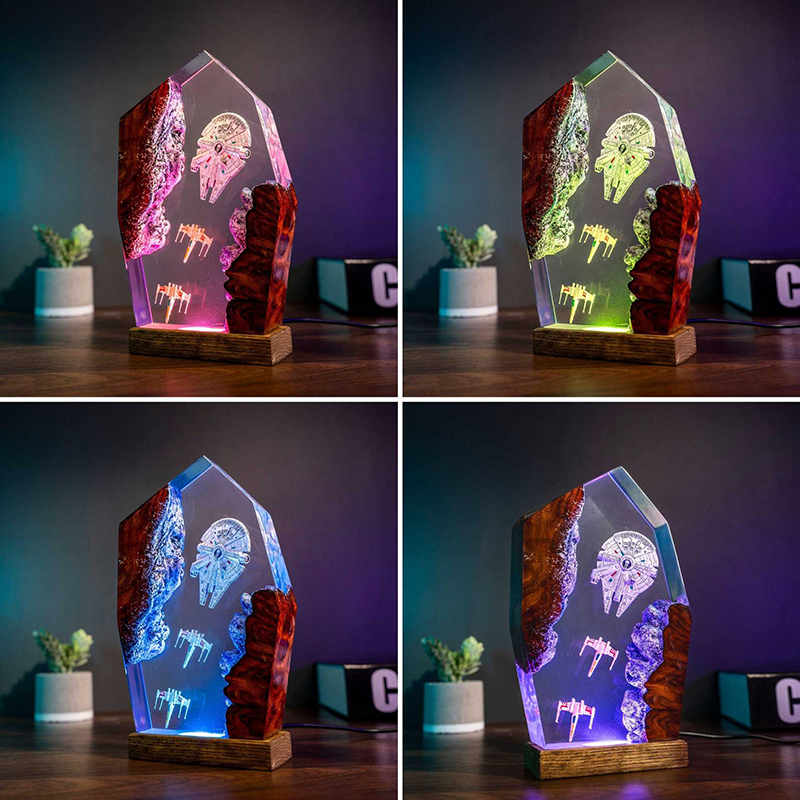 Table Resin Lamp Universe War  - Home Decor For Birthday avaliação e preço