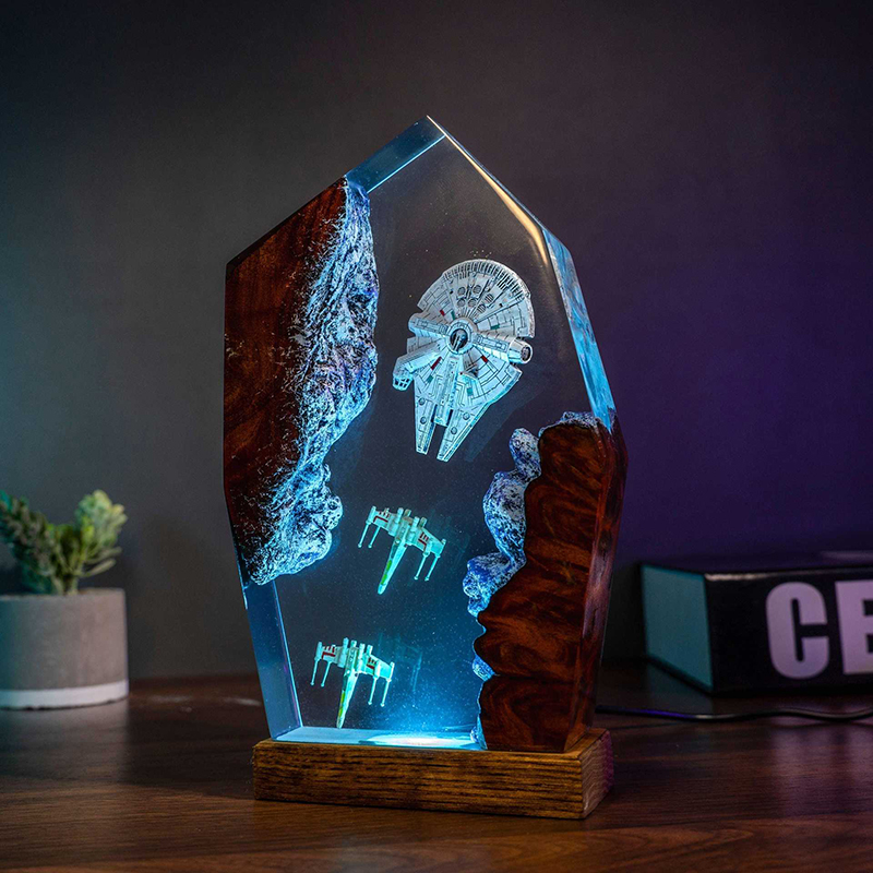 Table Resin Lamp Universe War  - Home Decor For Birthday avaliação e preço