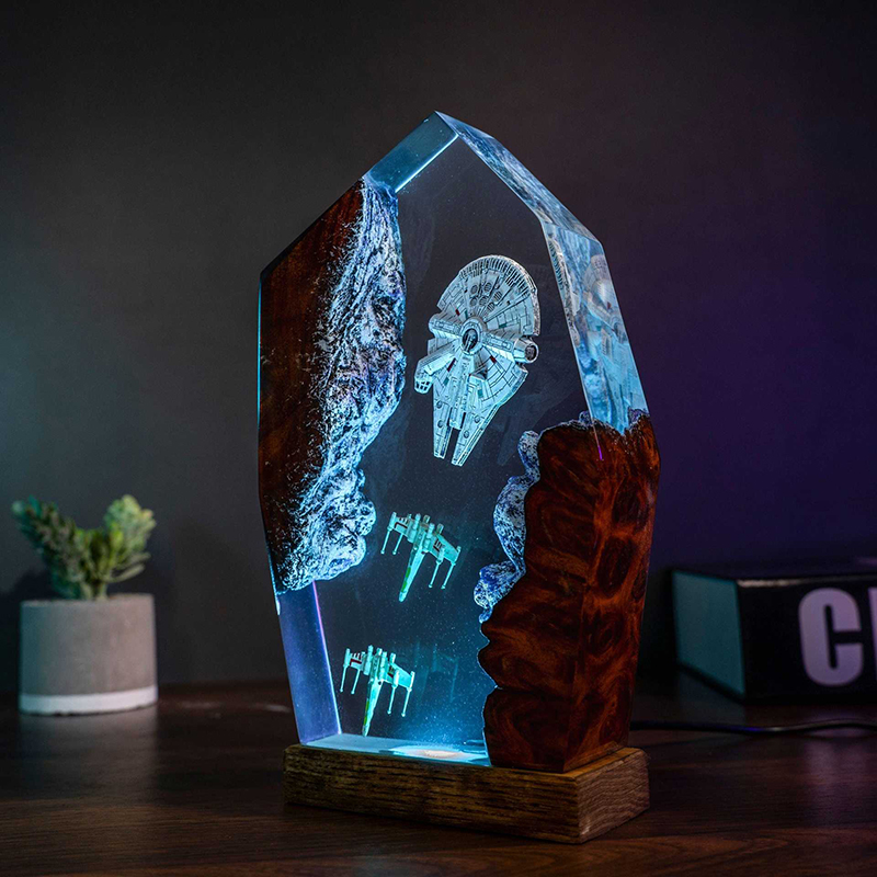 Table Resin Lamp Universe War  - Home Decor For Birthday avaliação e preço
