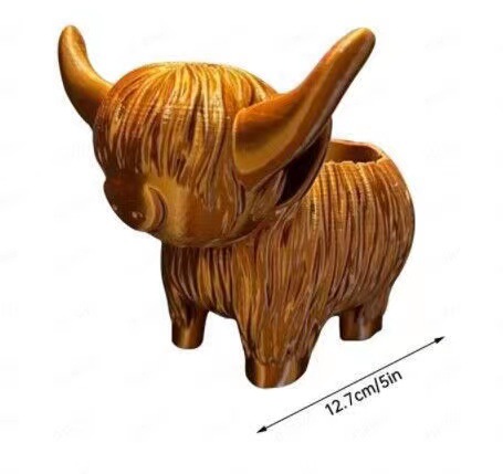Highland Cow Resin Figurine -  - Home Decor Garden Ideas avaliação e preço