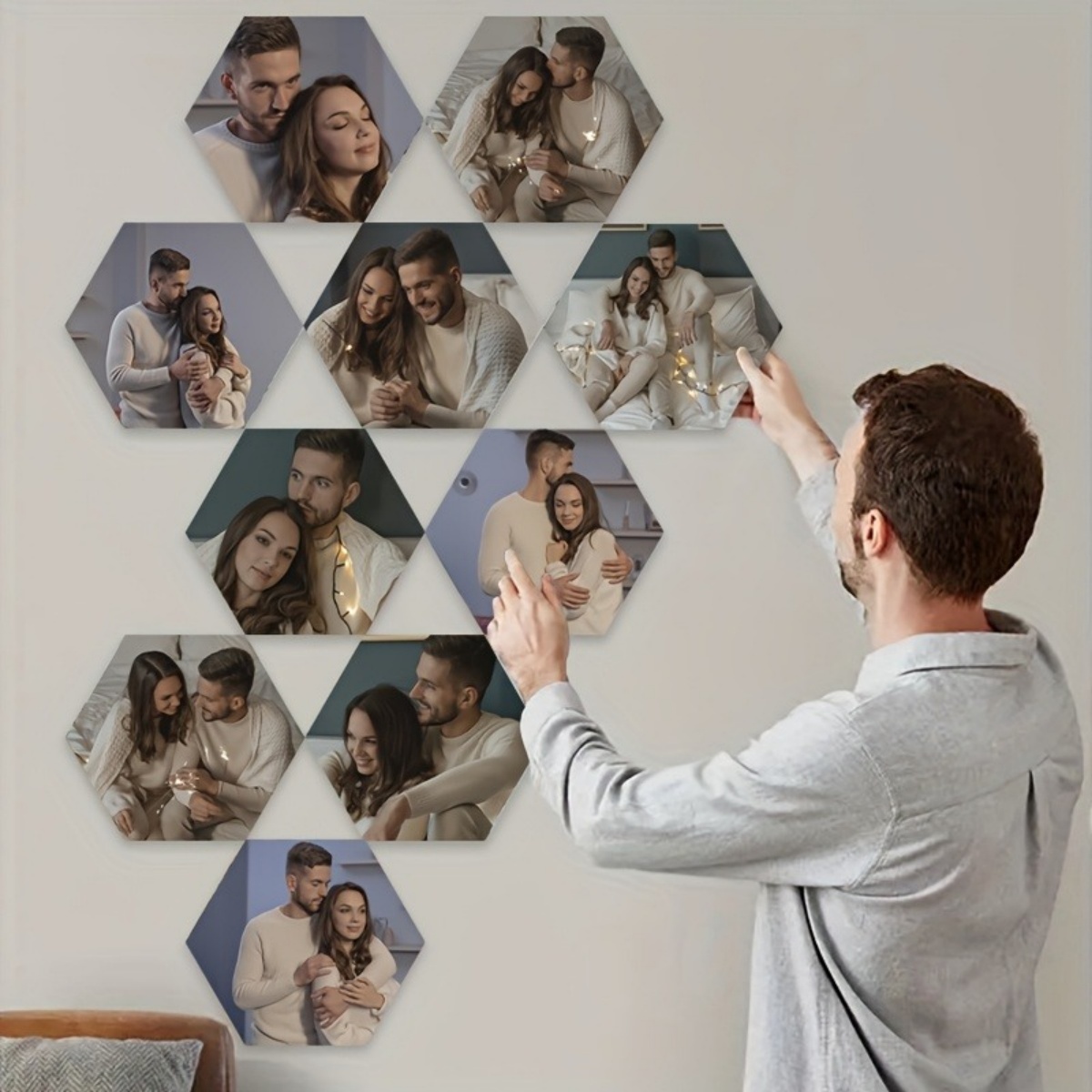 Custom Wall Decor — Modern Hex - Home Decor For Birthday avaliação e preço