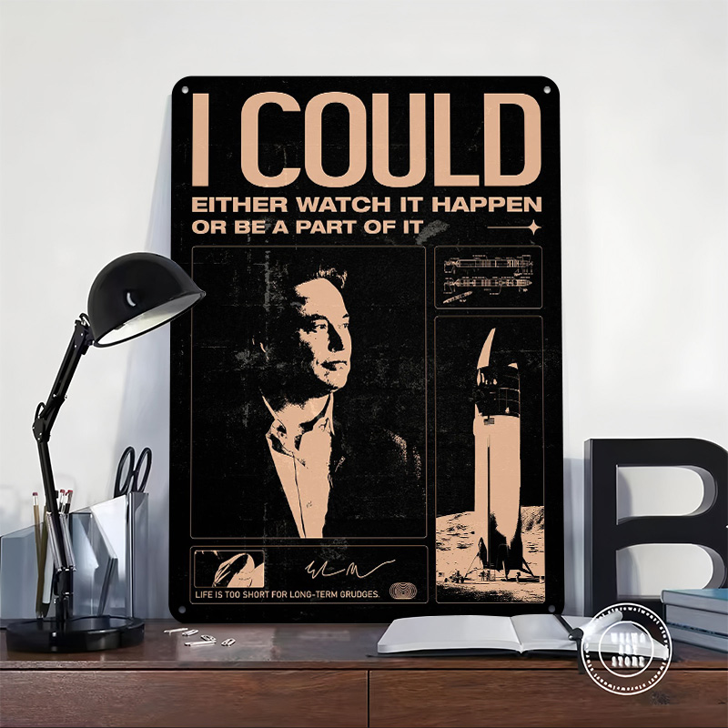 Elon Musk Quotes Metal Poster  - Home Decor Quotes On Wall avaliação e preço