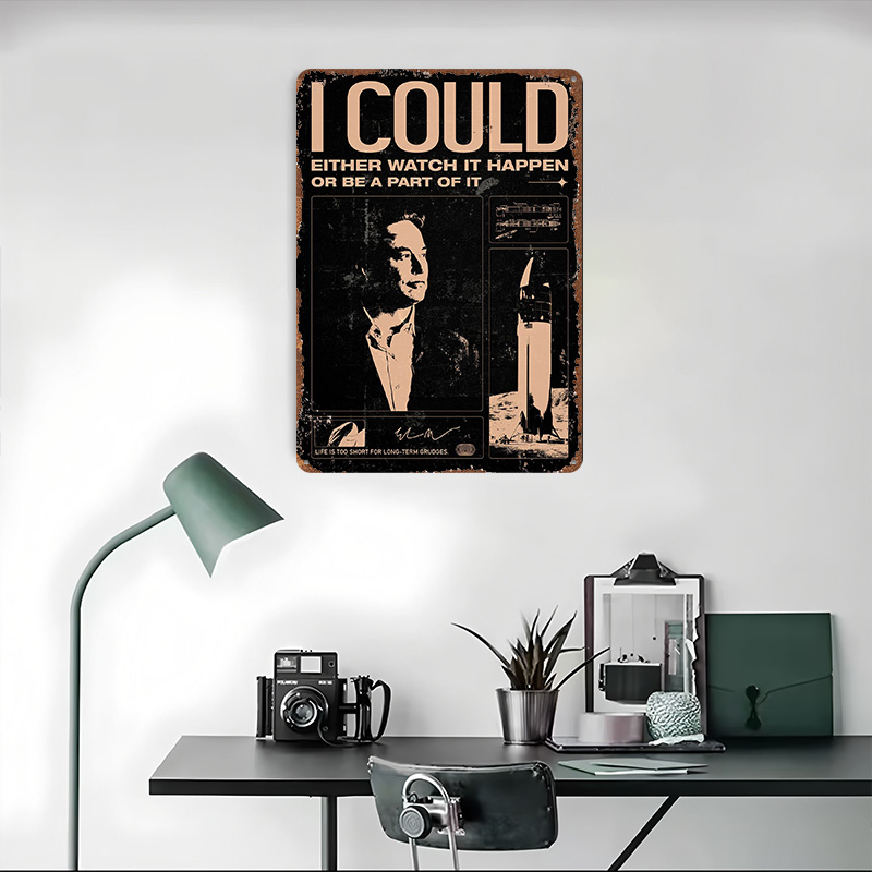 Elon Musk Quotes Metal Poster  - Home Decor Quotes On Wall avaliação e preço