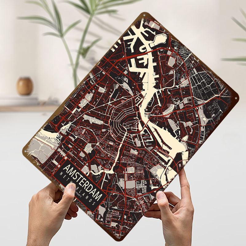 Amsterdam City Vector Poster W - Home Decor Vector avaliação e preço