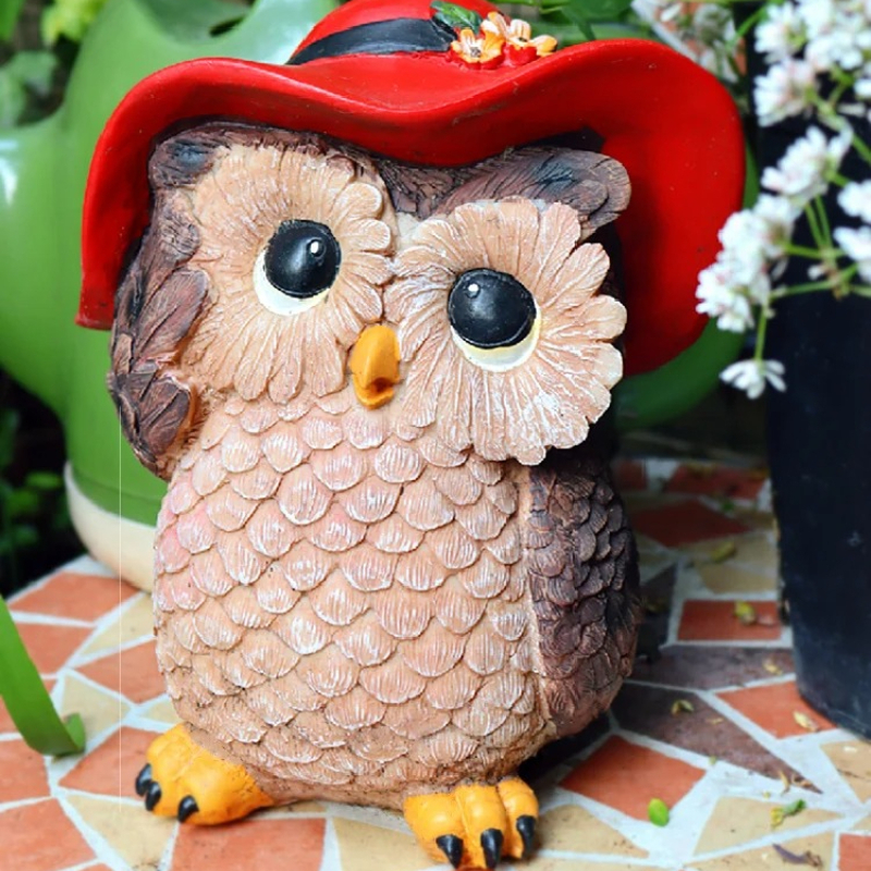 Owl Resin Garden Ornament –Cre - Home Decor Garden Ideas avaliação e preço