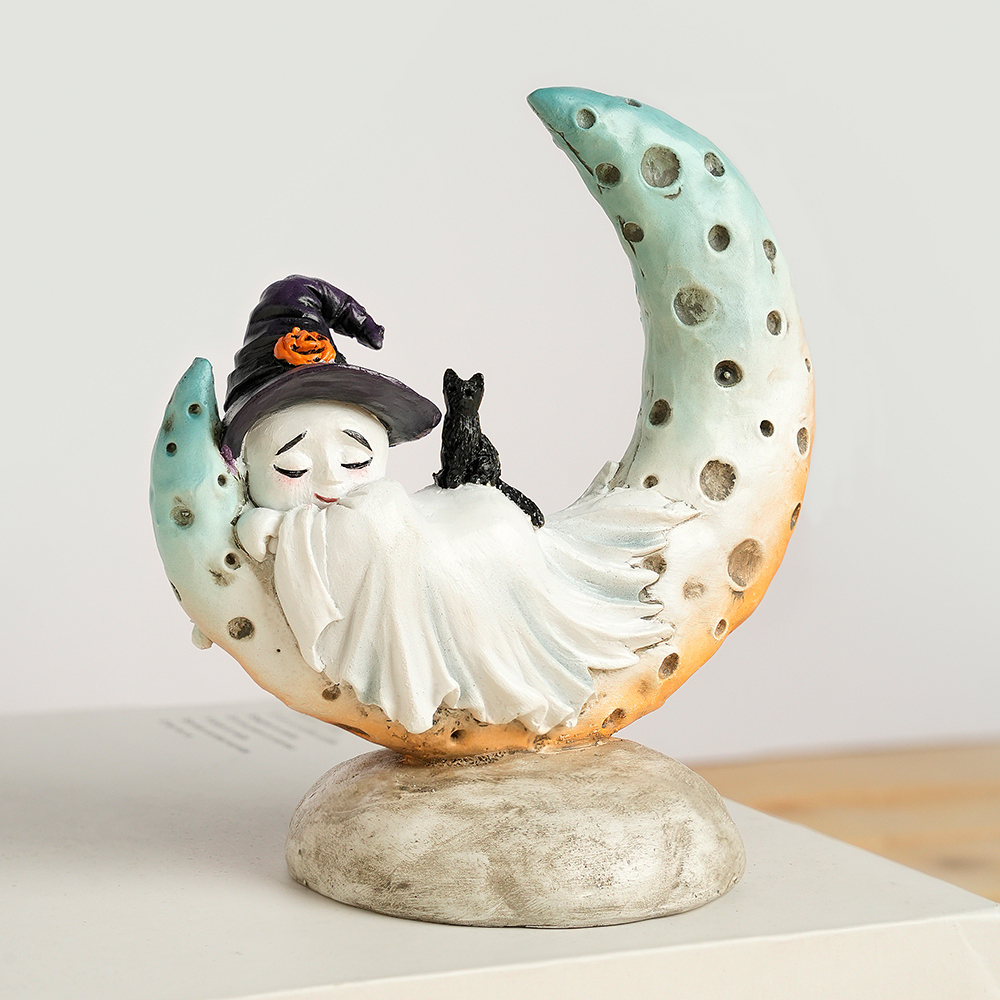 ERMAKOVA Eerie Moon Ghost Stat - Home Decor Garden Ideas avaliação e preço