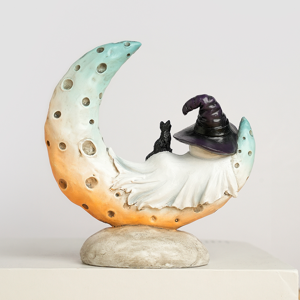 ERMAKOVA Eerie Moon Ghost Stat - Home Decor Garden Ideas avaliação e preço
