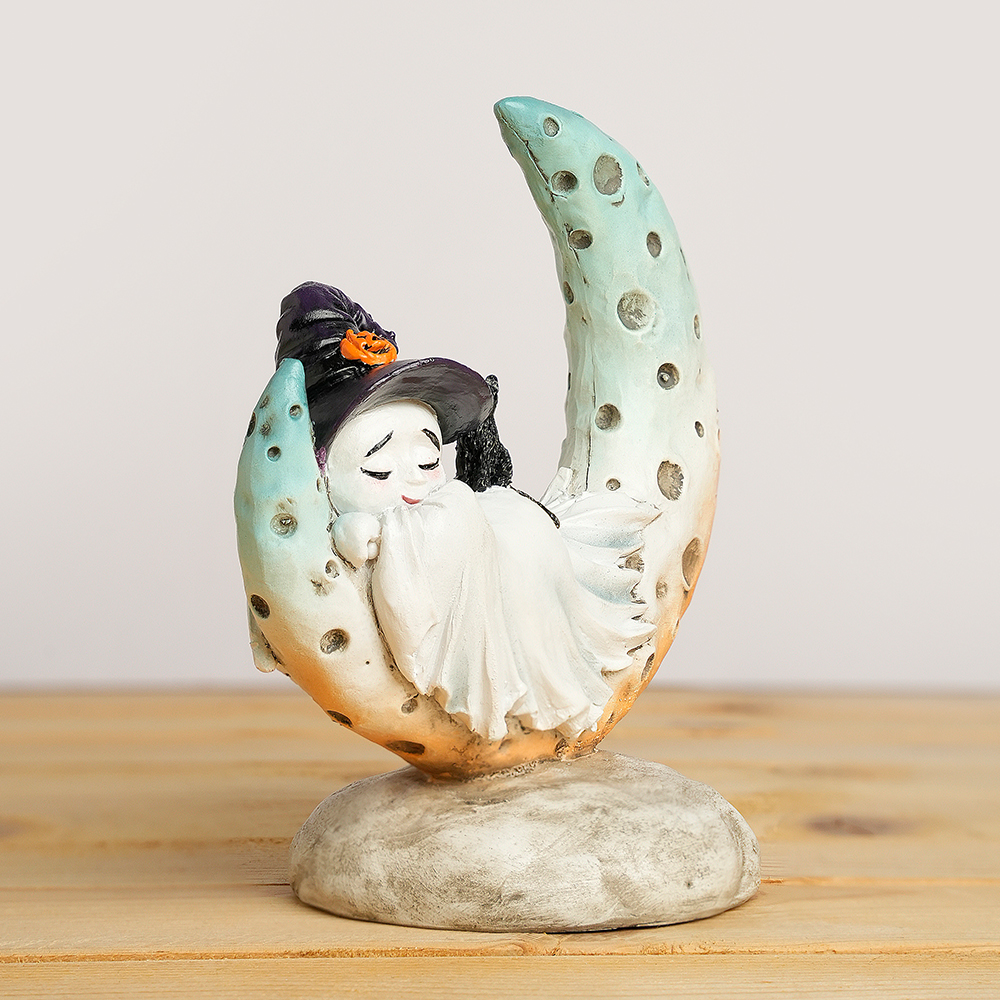 ERMAKOVA Eerie Moon Ghost Stat - Home Decor Garden Ideas avaliação e preço