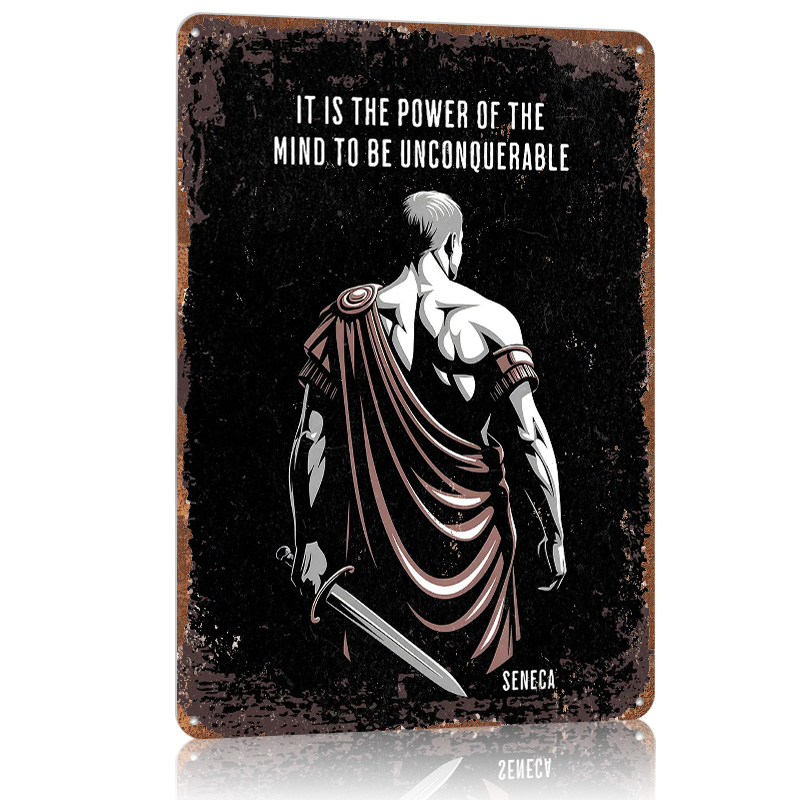 Seneca Stoic Quote Metal Poste - Home Decor Quotes On Wall avaliação e preço