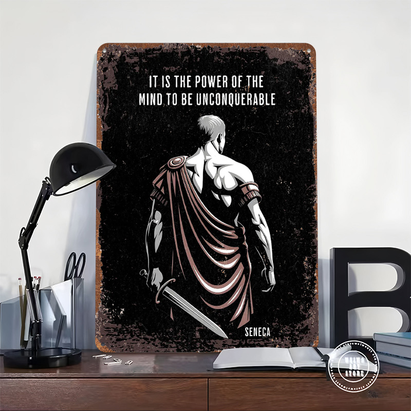 Seneca Stoic Quote Metal Poste - Home Decor Quotes On Wall avaliação e preço