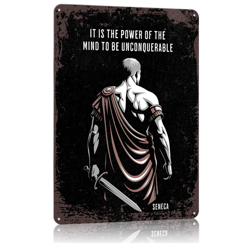 Seneca Stoic Quote Metal Poste - Home Decor Quotes On Wall avaliação e preço