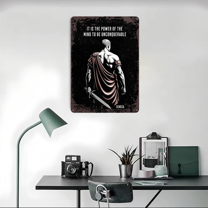 Seneca Stoic Quote Metal Poste - Home Decor Quotes On Wall avaliação e preço