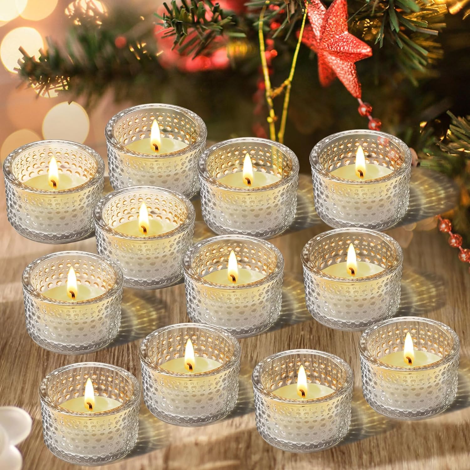 Clear Tealight Candle Holders  - Home Decor For Birthday avaliação e preço