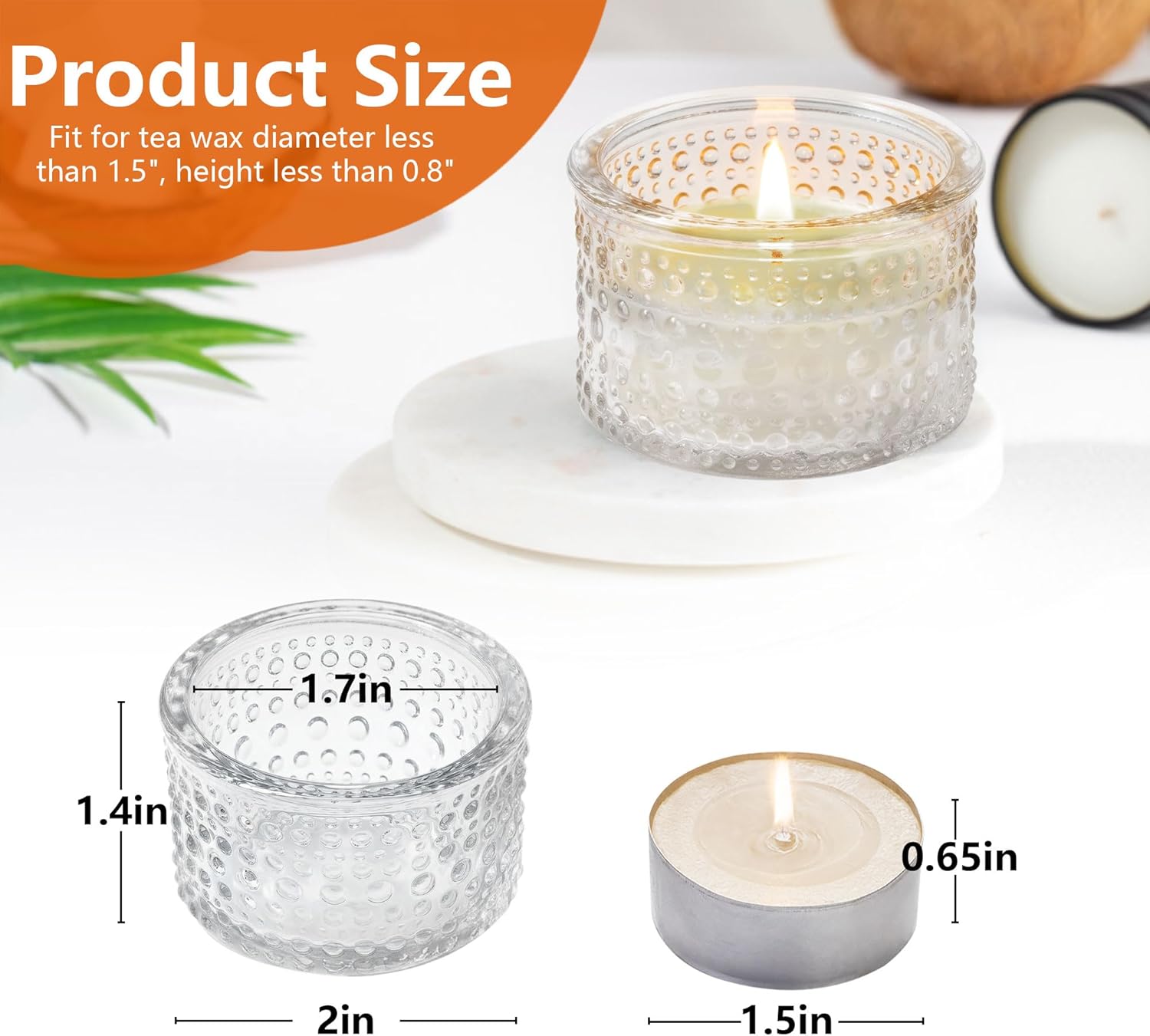 Clear Tealight Candle Holders  - Home Decor For Birthday avaliação e preço