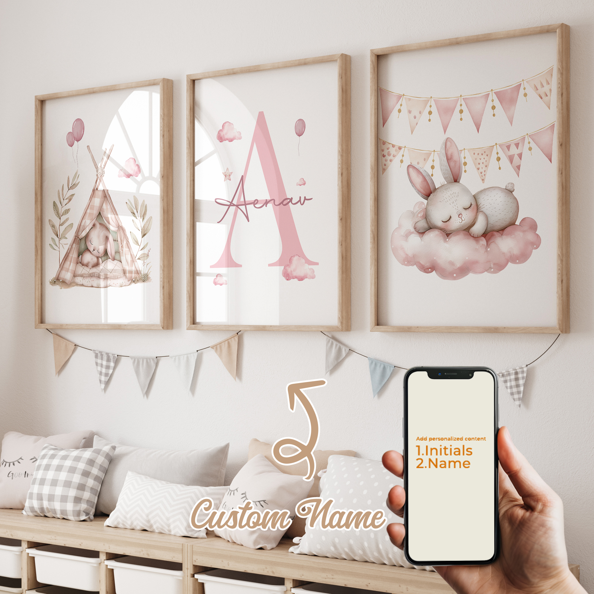 3pcs Personalized Custom Name  - Home Decor Nepal avaliação e preço