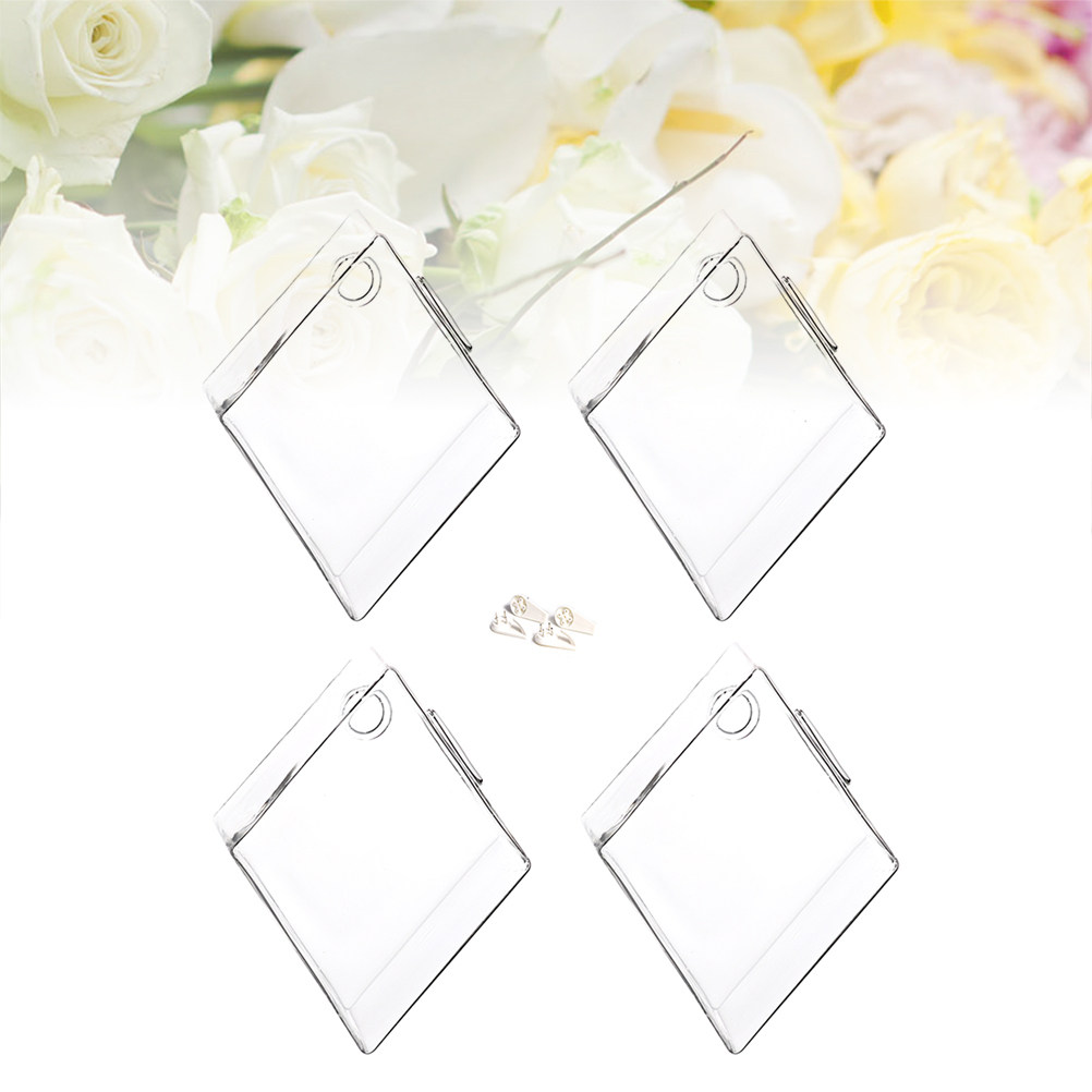 4Pcs Exquisite Glass Flower Va - Home Decor Garden Ideas avaliação e preço