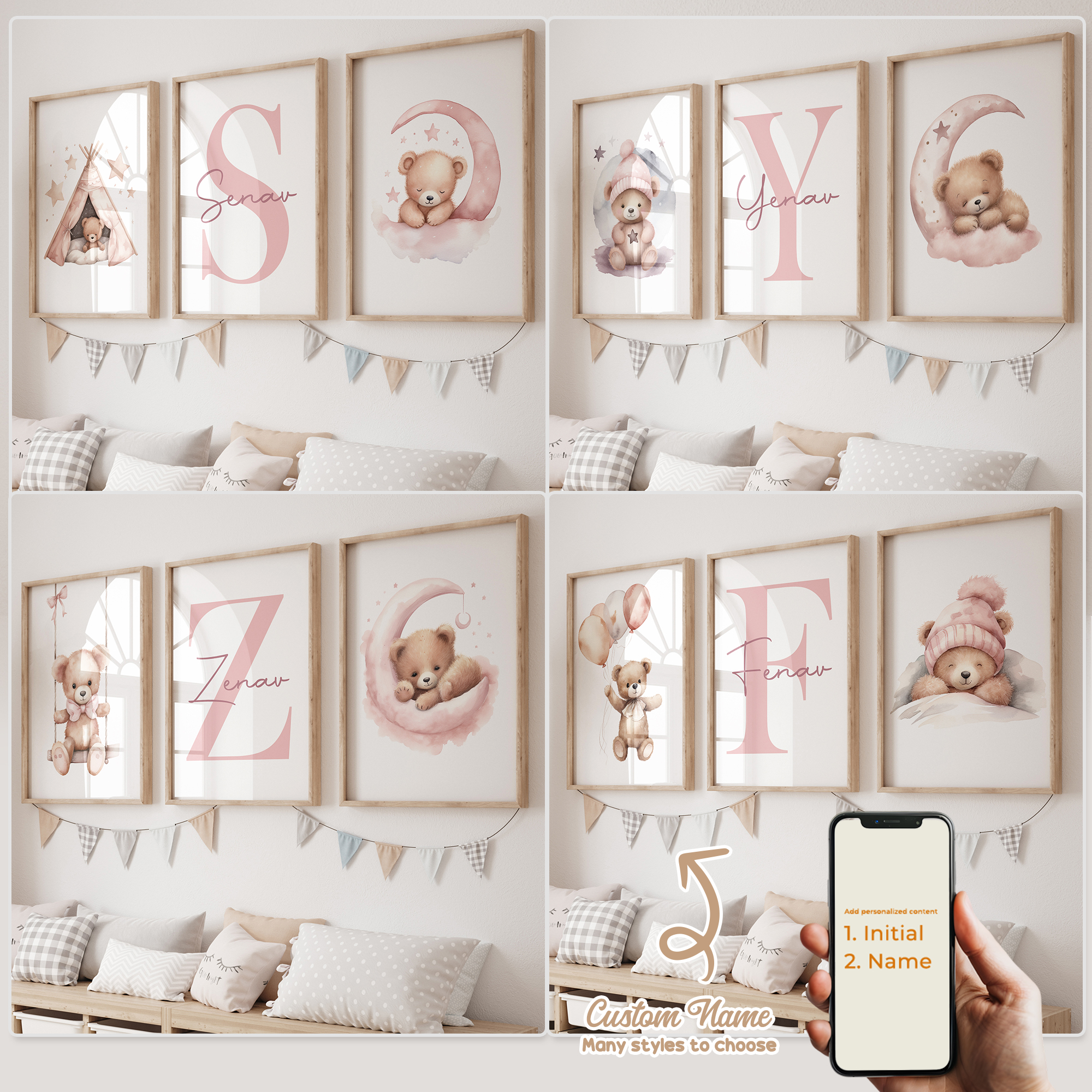 3pcs Personalized Custom Name  - Home Decor Nepal avaliação e preço
