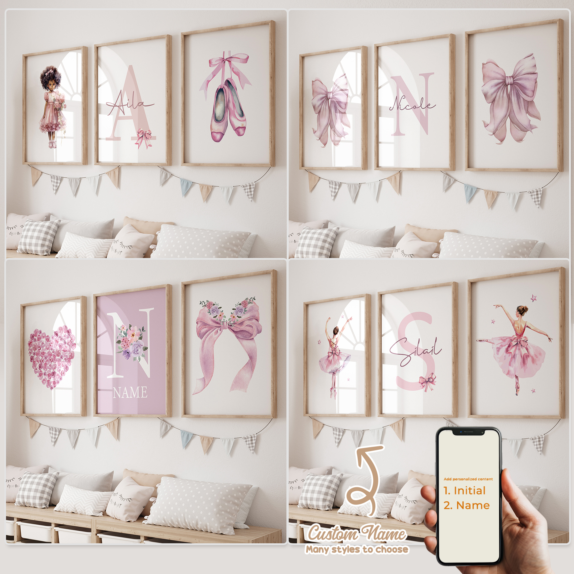 3pcs Personalized Custom Name  - Home Decor Nepal avaliação e preço