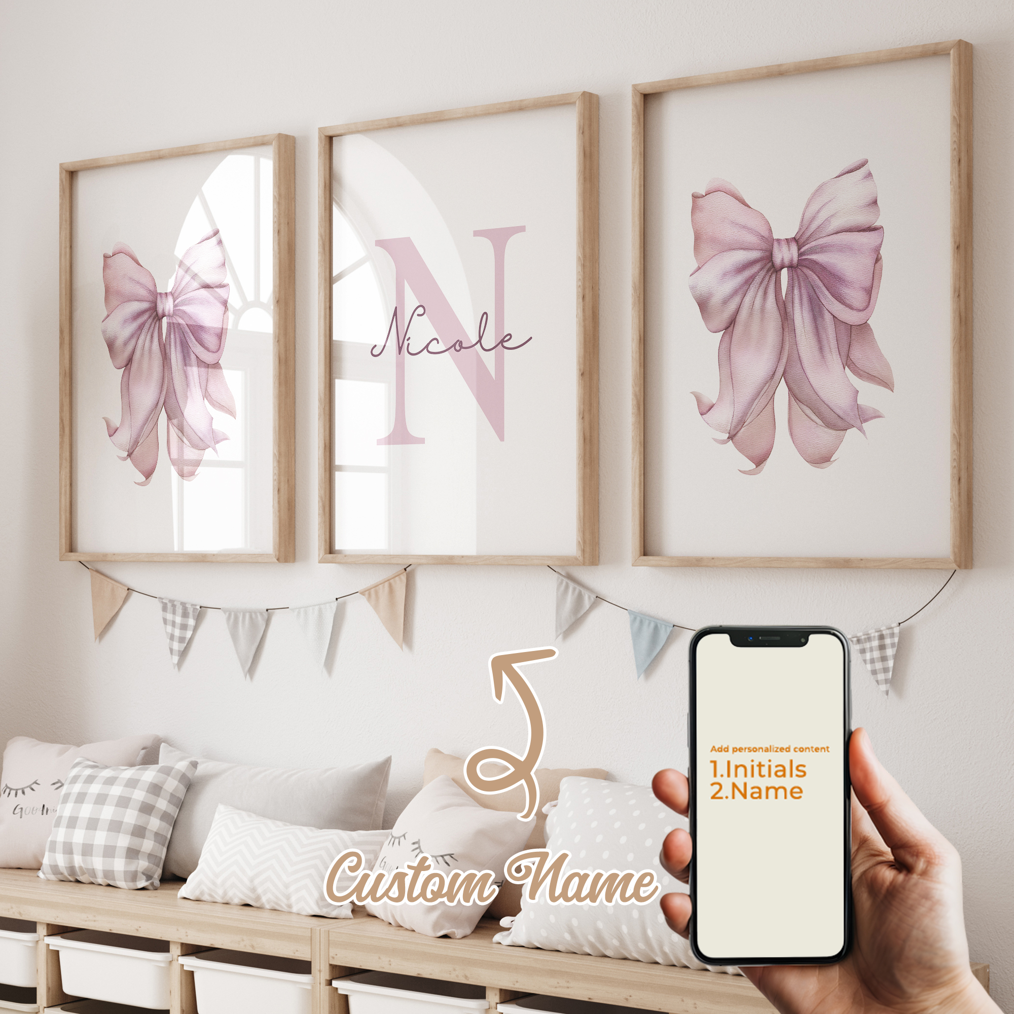 3pcs Personalized Custom Name  - Home Decor Nepal avaliação e preço