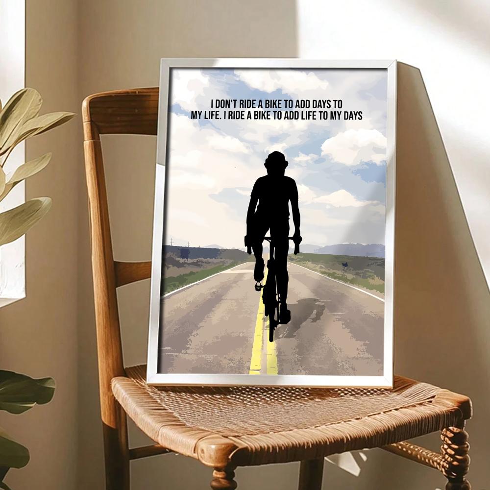 Cycling Motivation Quote Art P - Home Decor Living Room Ideas avaliação e preço