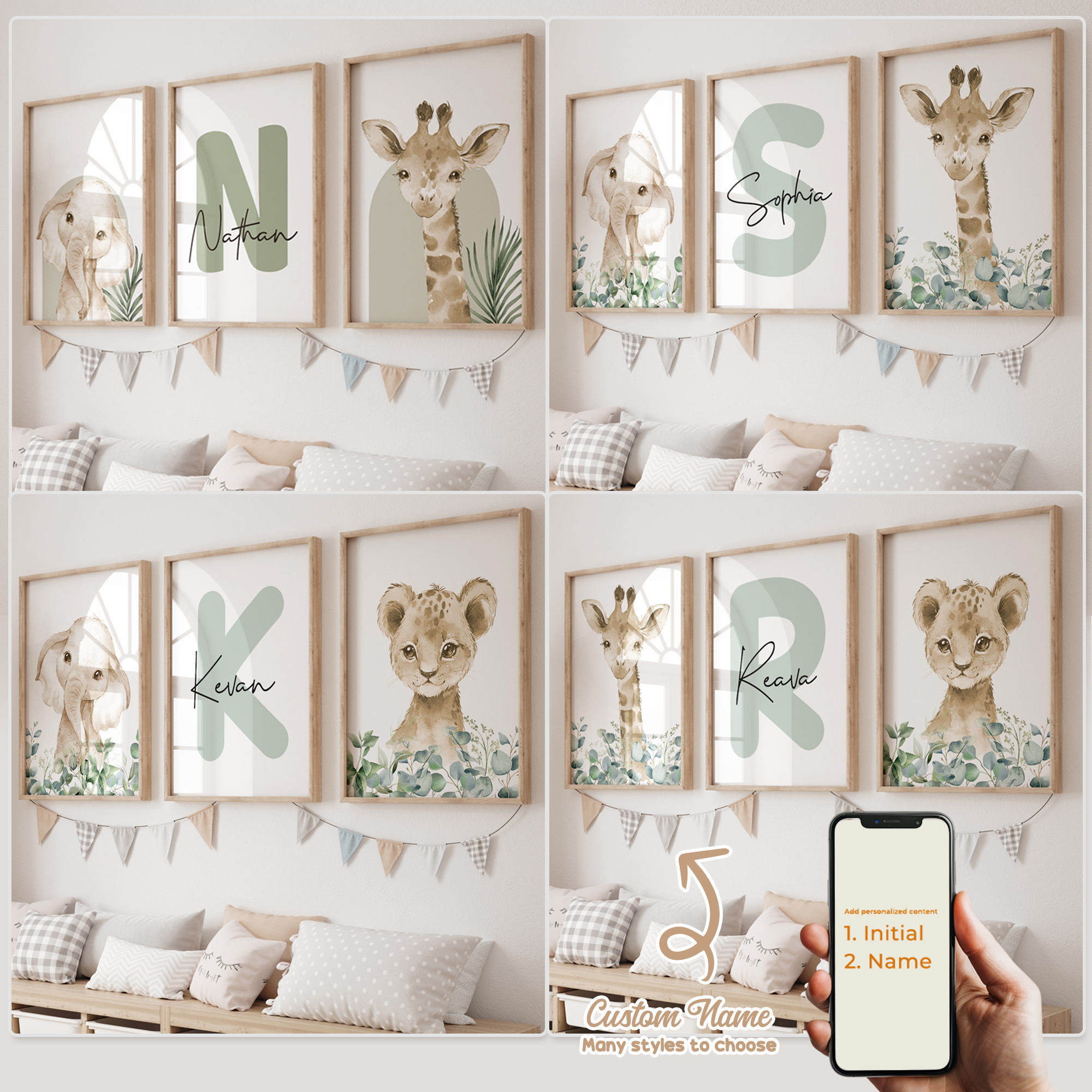 3pcs Personalized Custom Name  - Home Decor Nepal avaliação e preço
