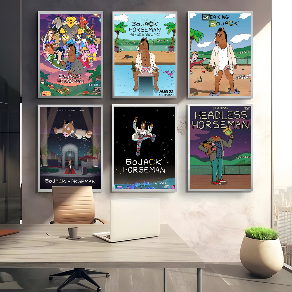 B-BoJack Cartoon H-Horseman Po - Home Decor Living Room Ideas avaliação e preço
