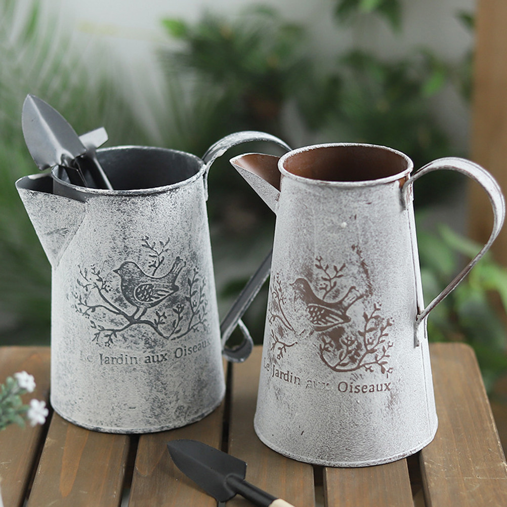 Garden Tin Bucket Flower Arran - Home Decor Vase With Flowers avaliação e preço