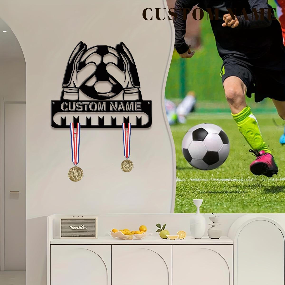 Custom Football Player Metal M - Home Decor For Birthday avaliação e preço