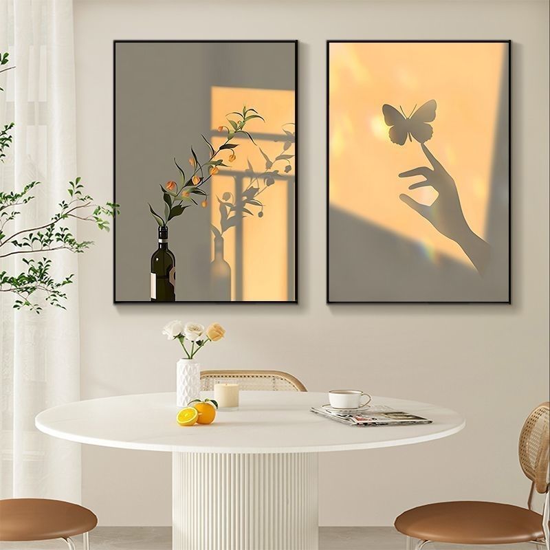Minimalist Sunset Floral Canva - Home Decor Vase With Flowers avaliação e preço