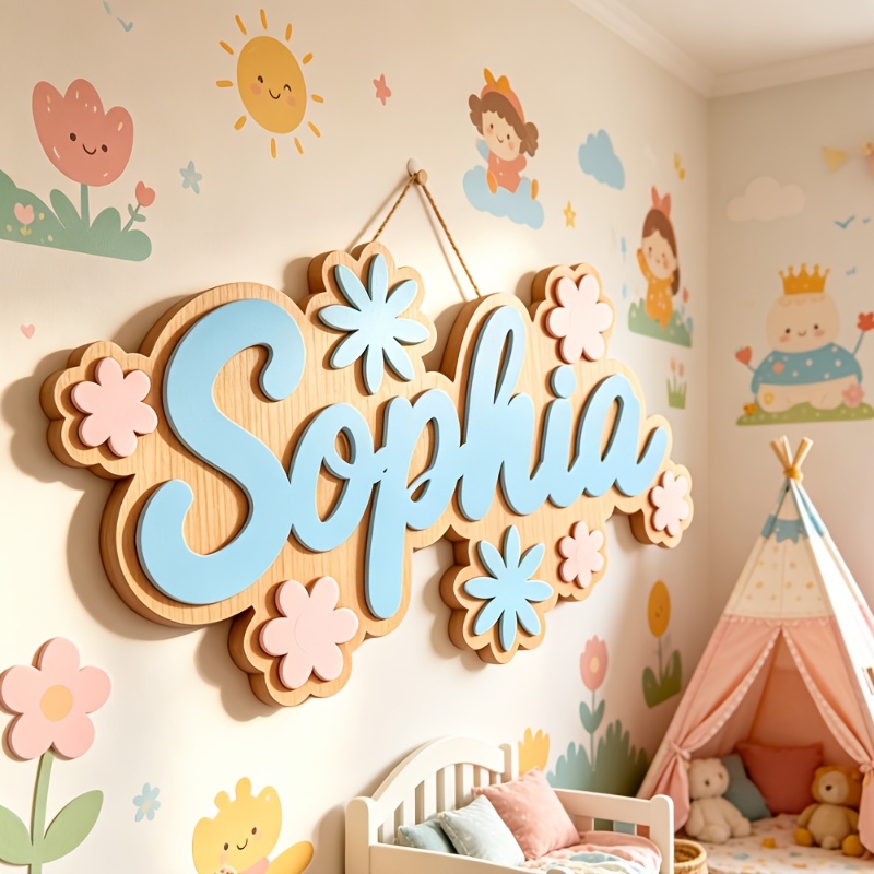 Personalized Floral Themed Nam - Home Decor For Birthday avaliação e preço