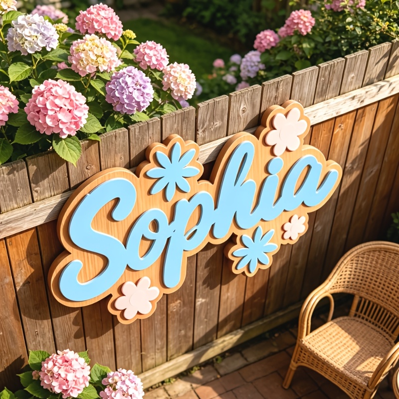 Personalized Floral Themed Nam - Home Decor For Birthday avaliação e preço