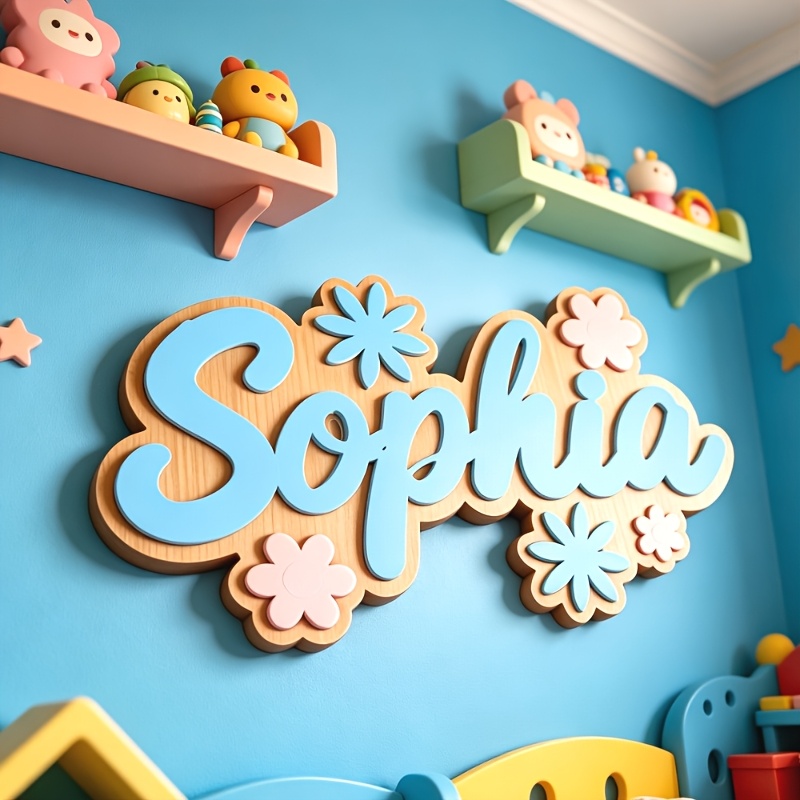 Personalized Floral Themed Nam - Home Decor For Birthday avaliação e preço