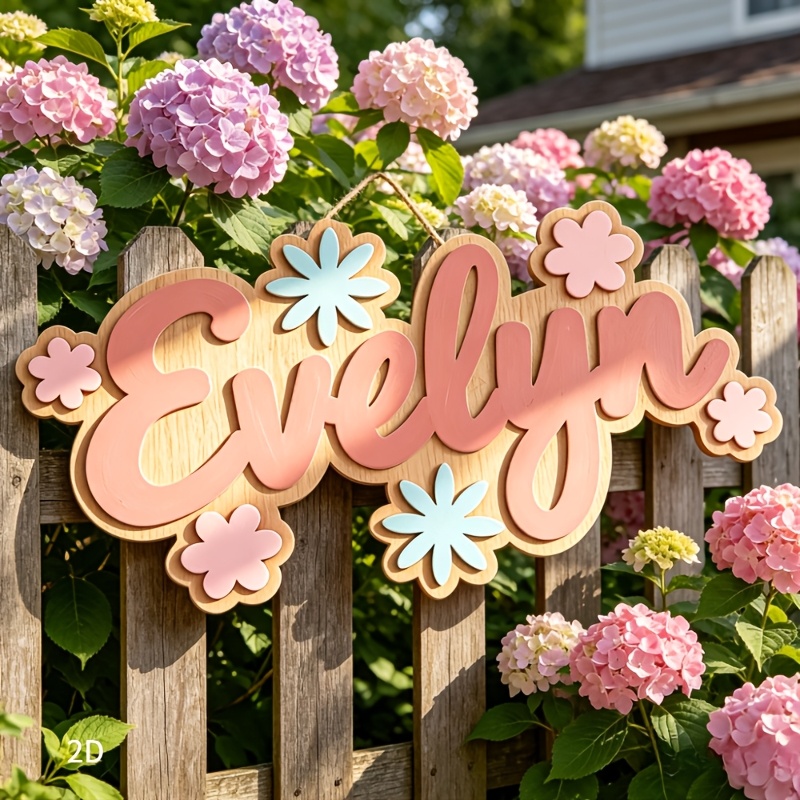 Personalized Floral Themed Nam - Home Decor For Birthday avaliação e preço
