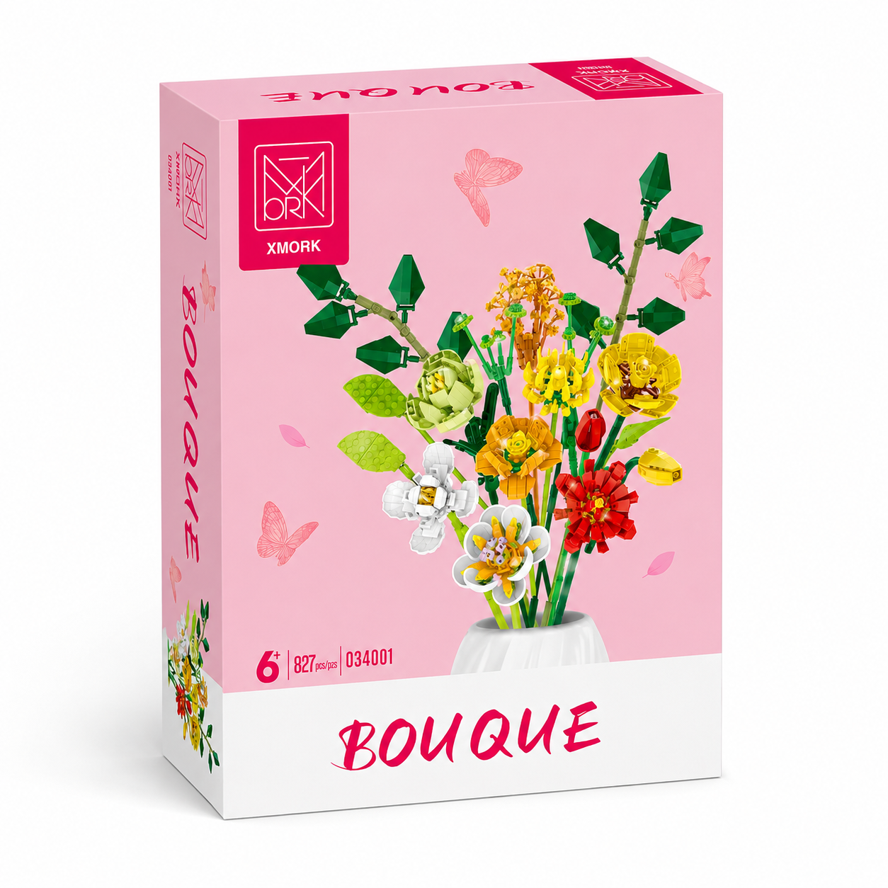 Bouquet Flower Building Blocks - Home Decor Vase With Flowers avaliação e preço
