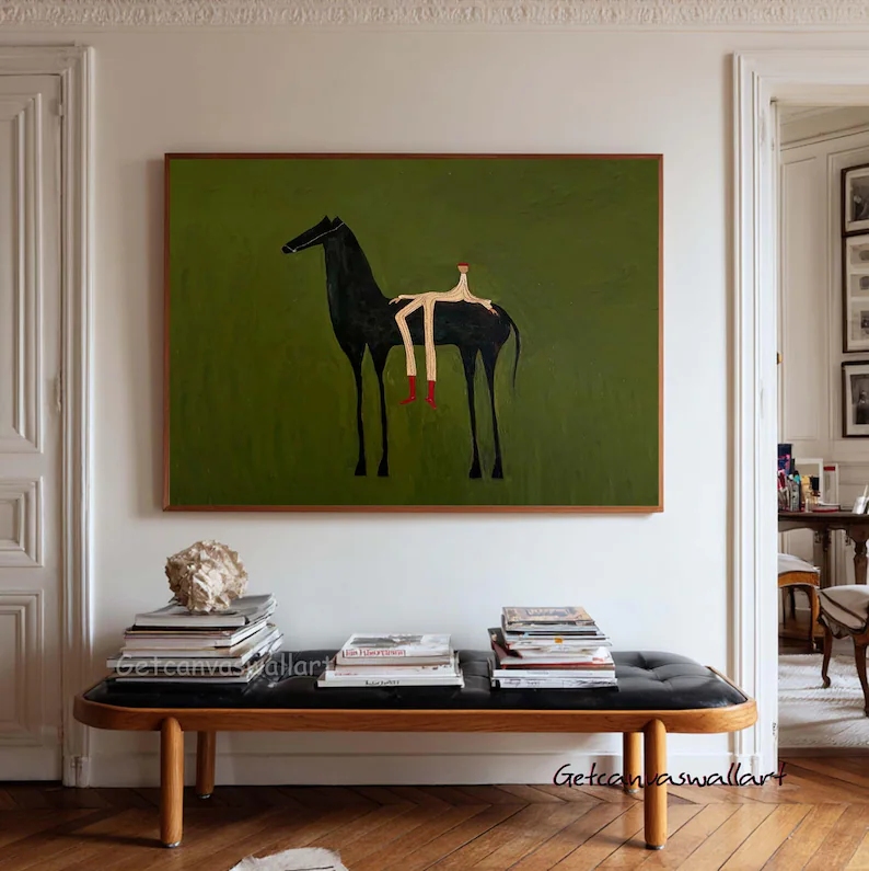 Modern Abstract Western Horse  - Home Decor Nepal avaliação e preço
