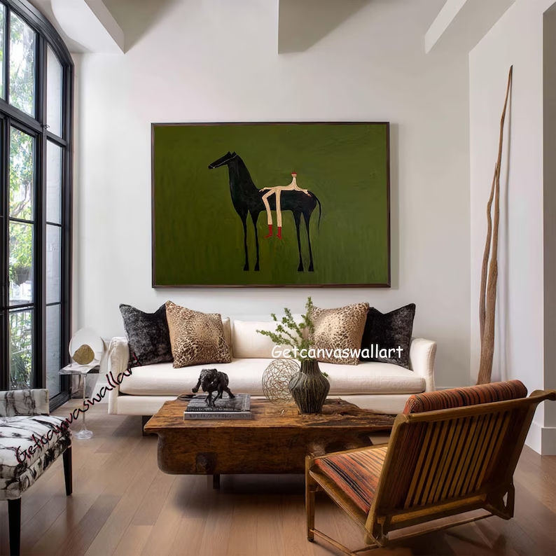 Modern Abstract Western Horse  - Home Decor Nepal avaliação e preço