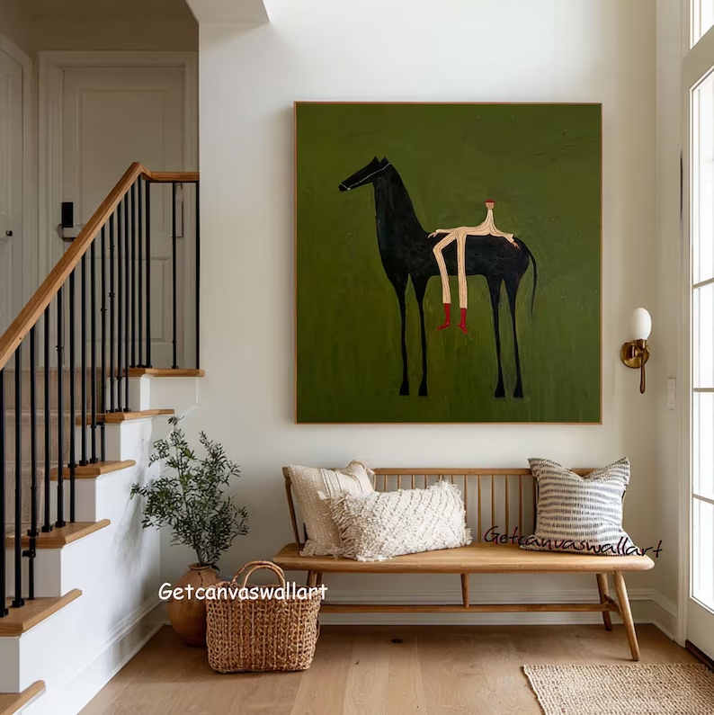 Modern Abstract Western Horse  - Home Decor Nepal avaliação e preço