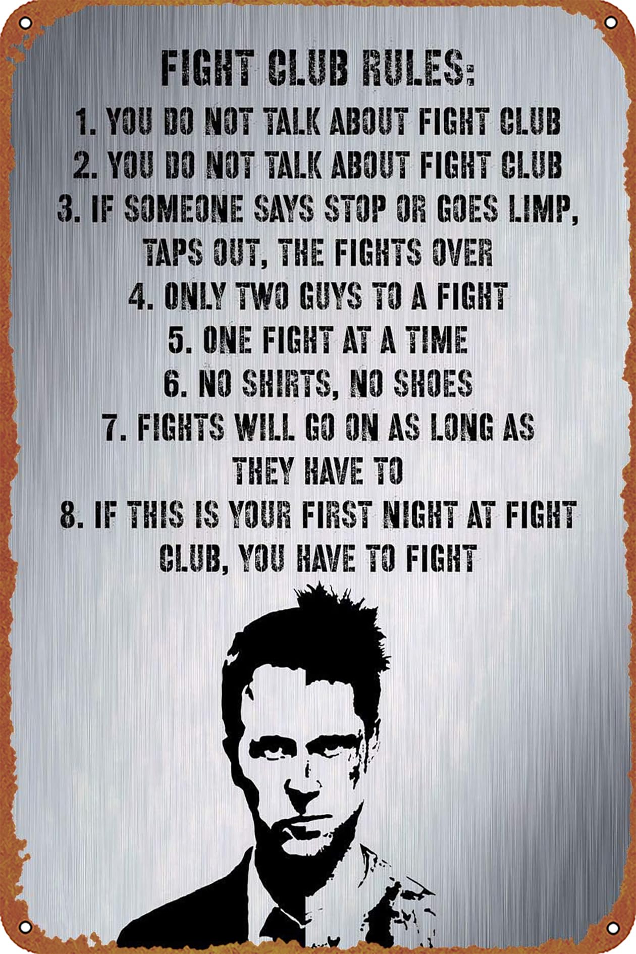 1PCS,Fight Club Rules Quotes O - Home Decor Quotes On Wall avaliação e preço
