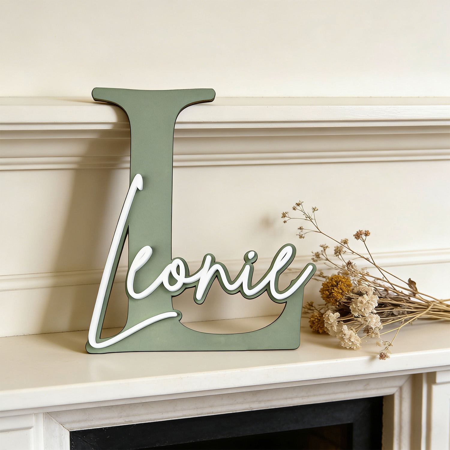 1pc Double-layer Wooden Name D - Home Decor Happy avaliação e preço