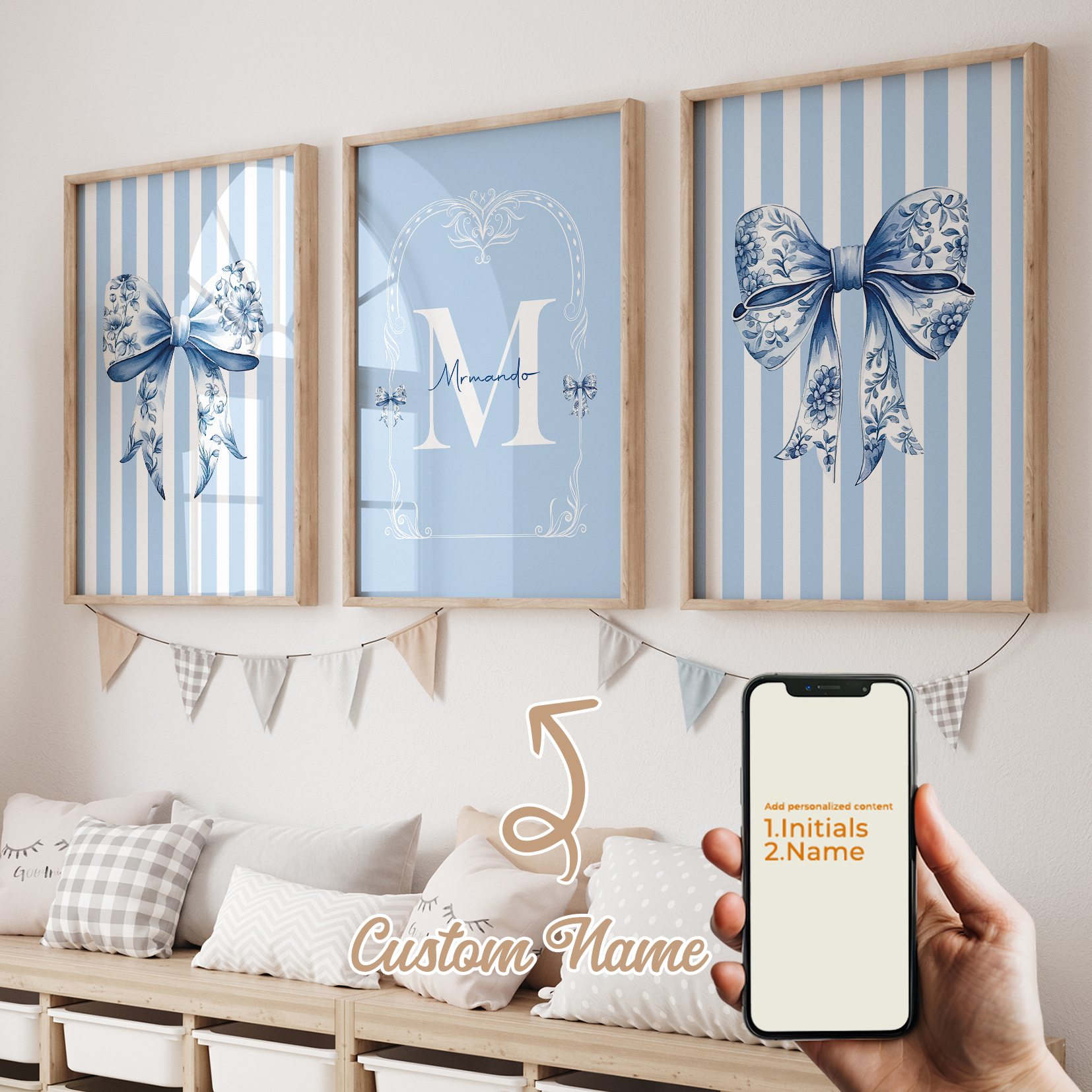 3pcs Personalized Custom Name  - Home Decor Nepal avaliação e preço