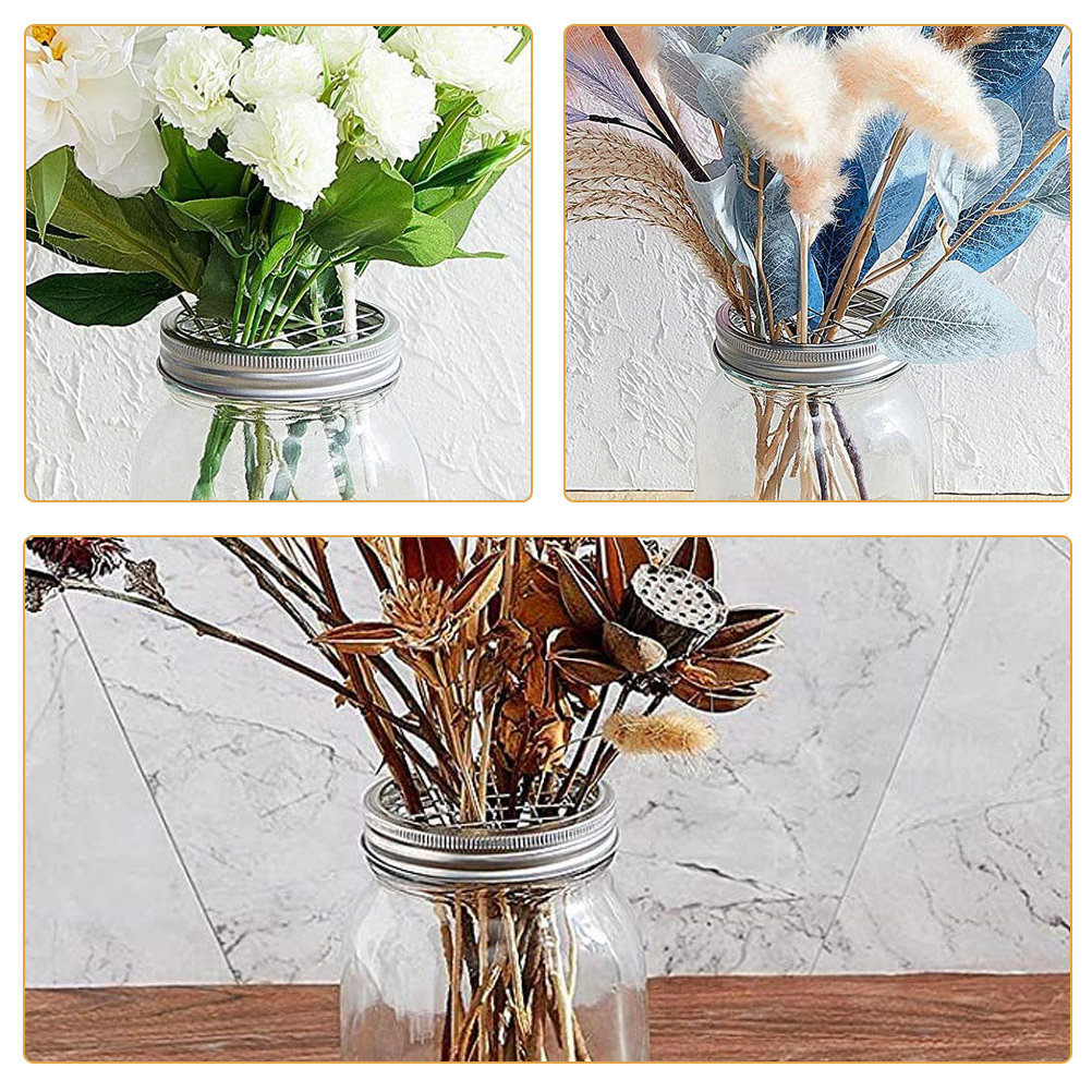 10Pcs Stainless Steel Jar Flow - Home Decor Vase With Flowers avaliação e preço