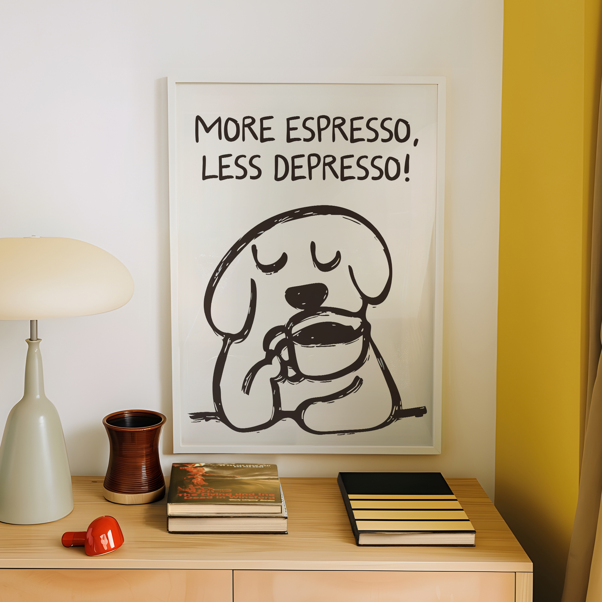 Retro More Espresso Less Depre - Home Decor Nepal avaliação e preço