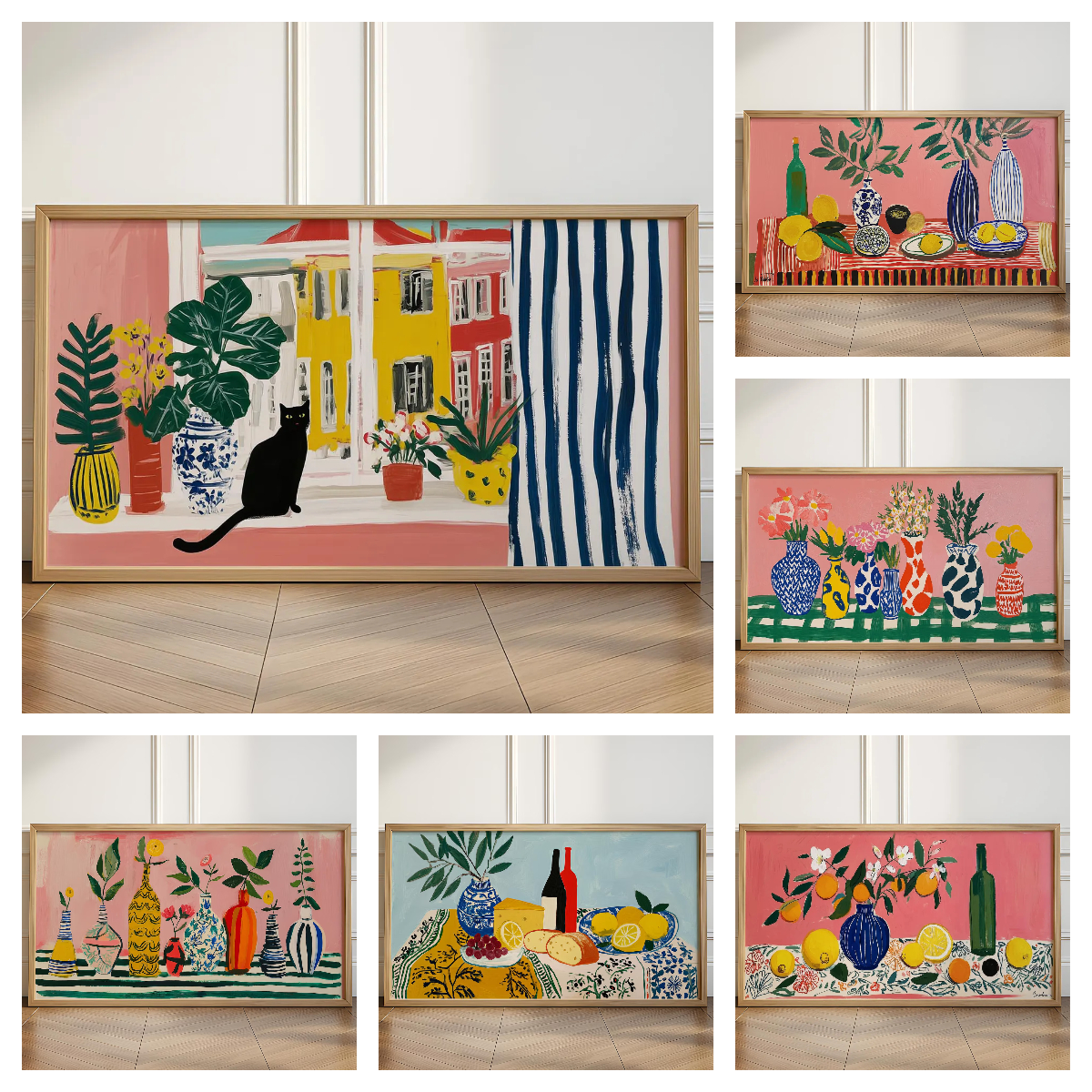 Matisse Series Abstract Black  - Home Decor Vase With Flowers avaliação e preço