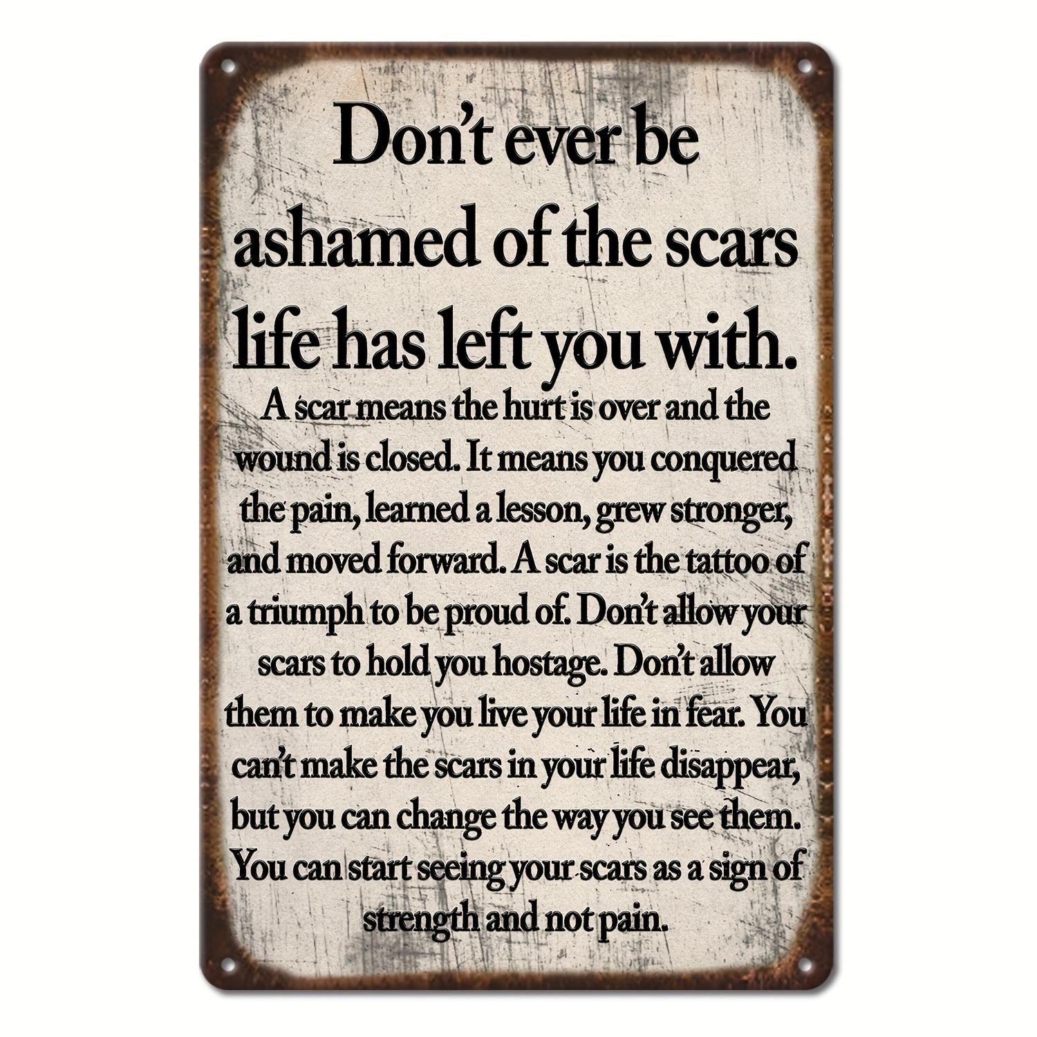 2D Flat - 2D Vintage Metal Sig - Home Decor Quotes On Wall avaliação e preço