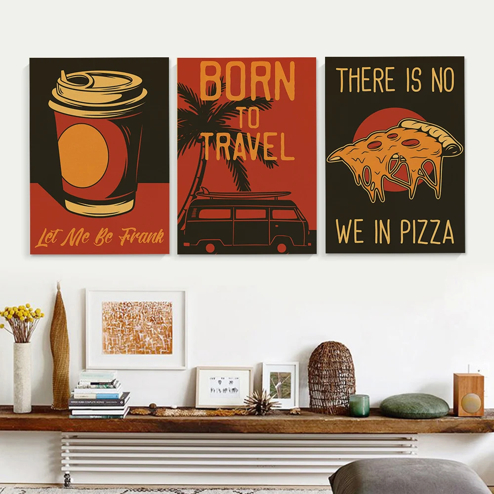 Coffee Vector Set of  Posters  - Home Decor Vector avaliação e preço