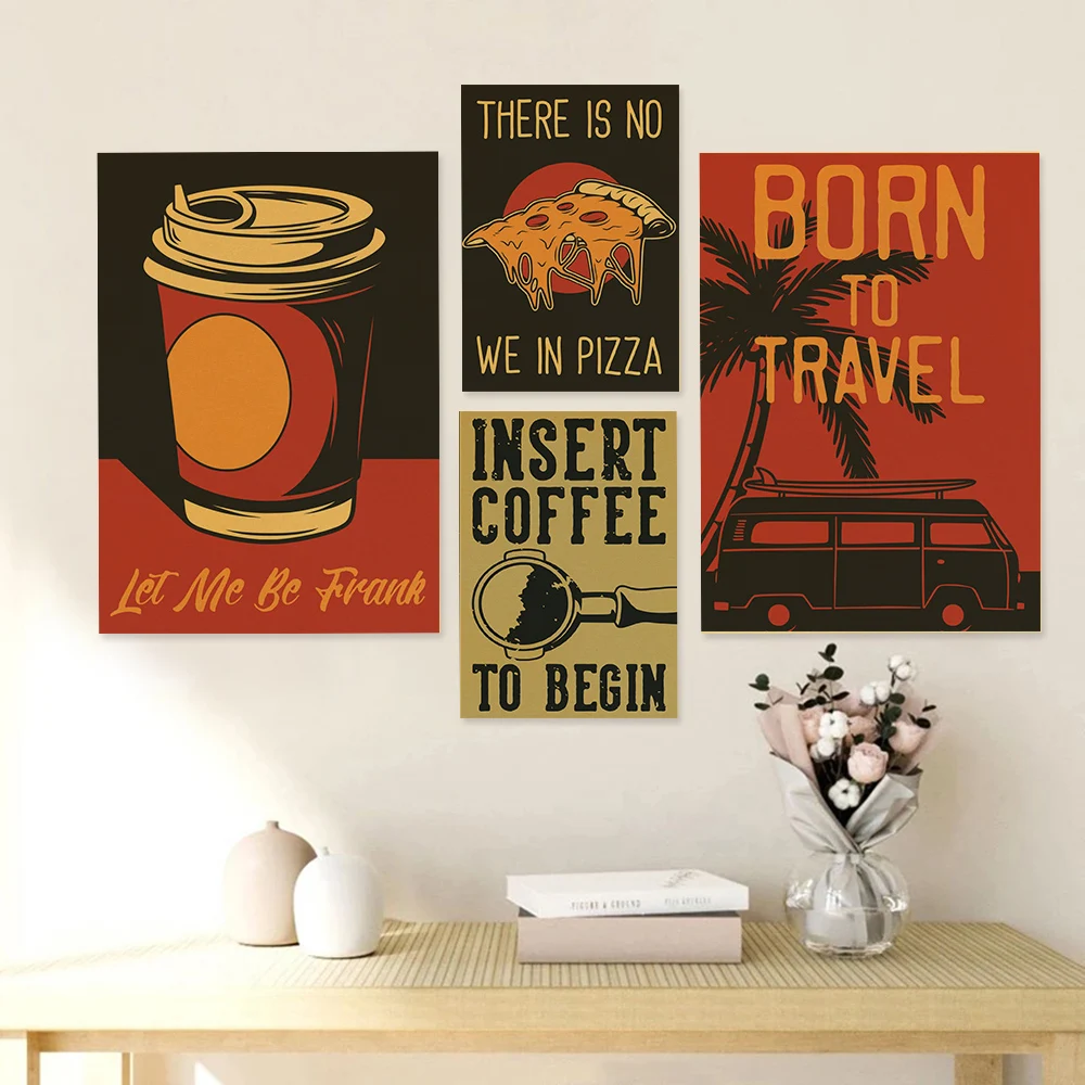 Coffee Vector Set of  Posters  - Home Decor Vector avaliação e preço