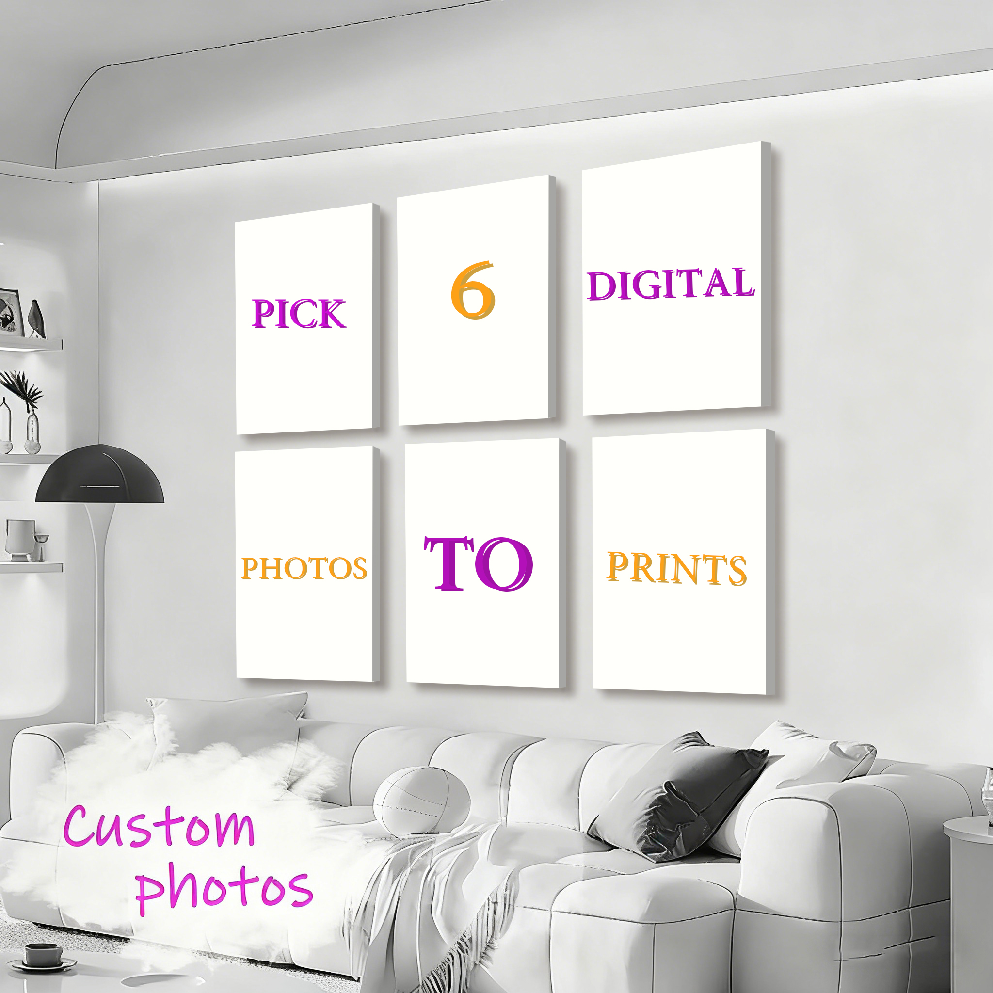 6pcs/set Custom Canvas Prints  - Home Decor Canvas avaliação e preço