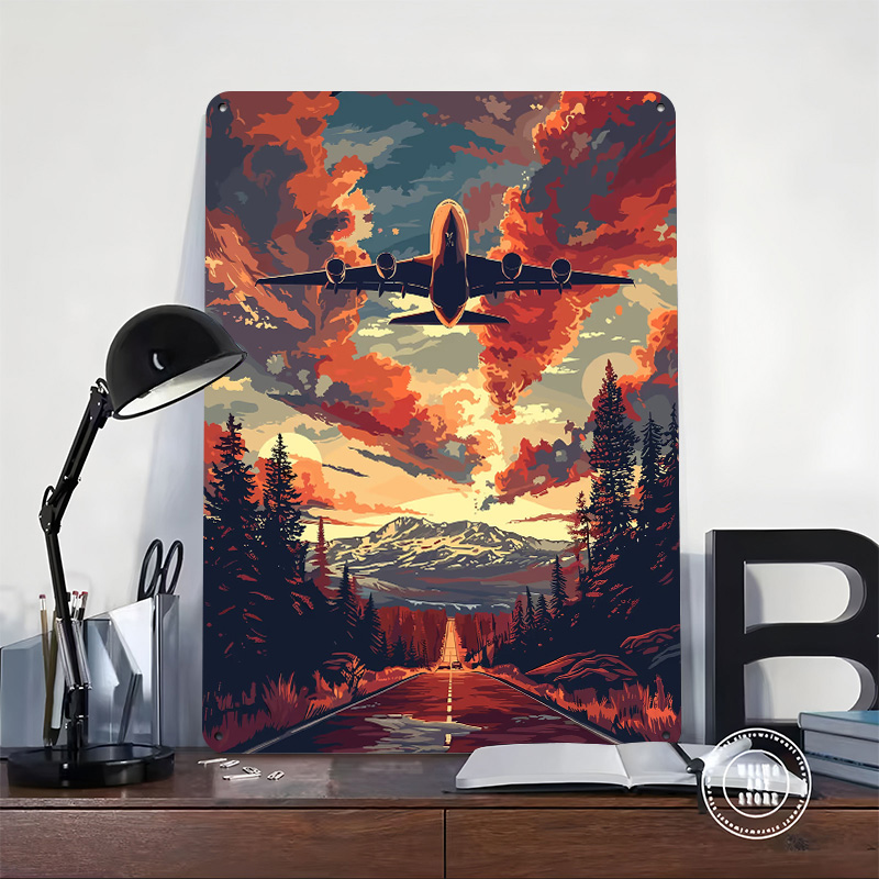 A380 Plane Sky Vector Art Meta - Home Decor Vector avaliação e preço