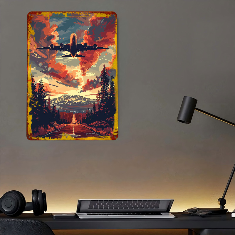 A380 Plane Sky Vector Art Meta - Home Decor Vector avaliação e preço